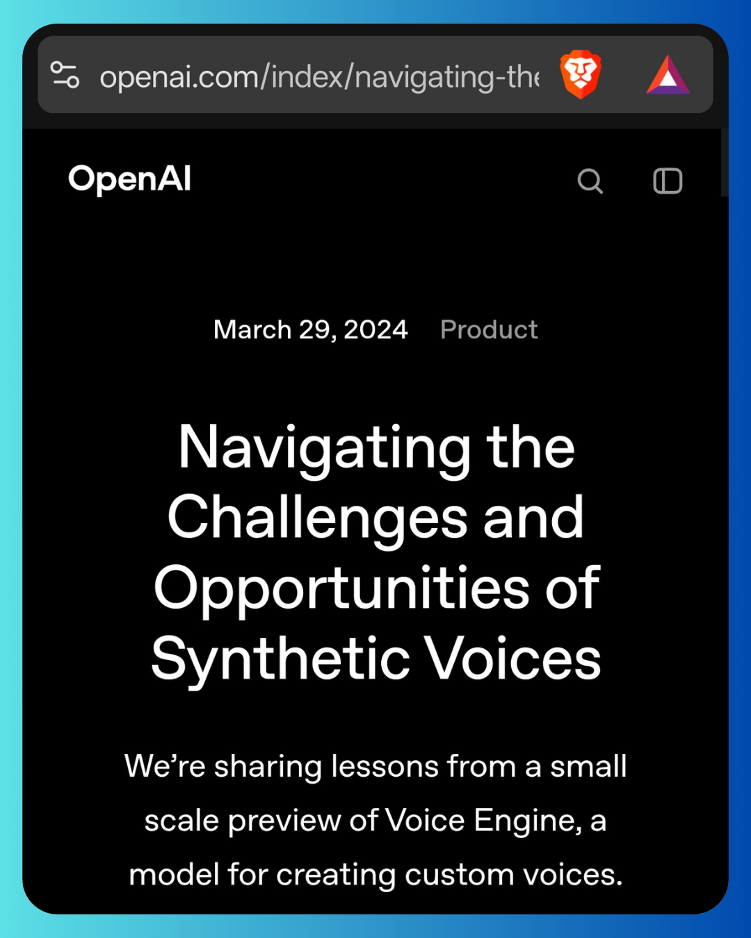 Voice Engine by OpenAI